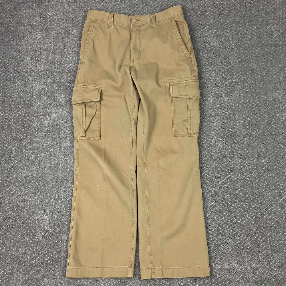 Vintage Y2K Old Navy Loose Cargo Pants Men's 29 x 30 Khaki Baggy Wide Leg